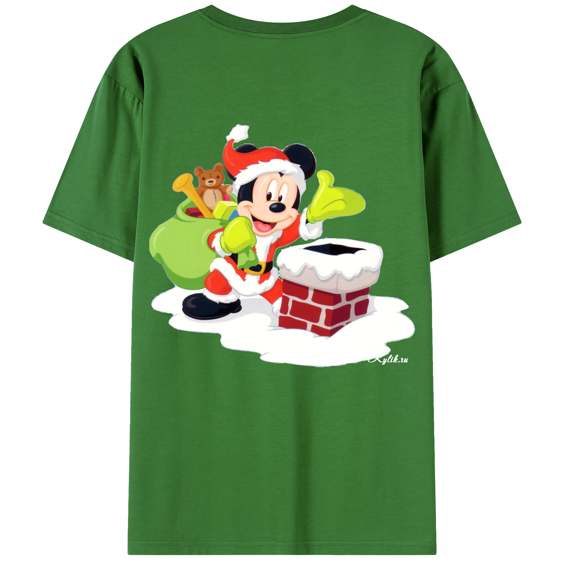 （画像用） ミッキーマウス Mickey Mouse レディース半袖Tシャツ(バックプリント)